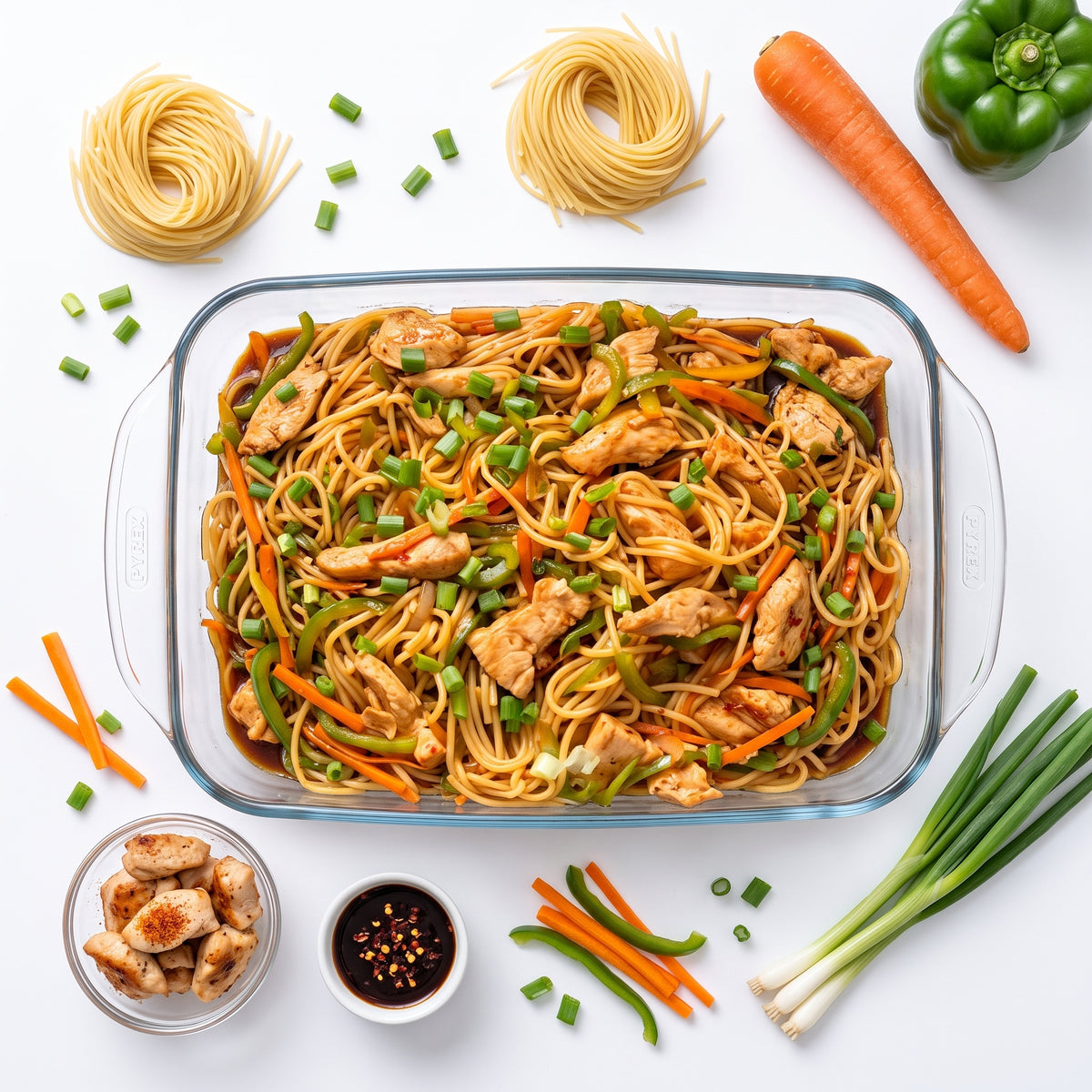 Pyrex Chicken Vegetable Noodles
