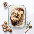 Pyrex Steak With Mushroom Sauce